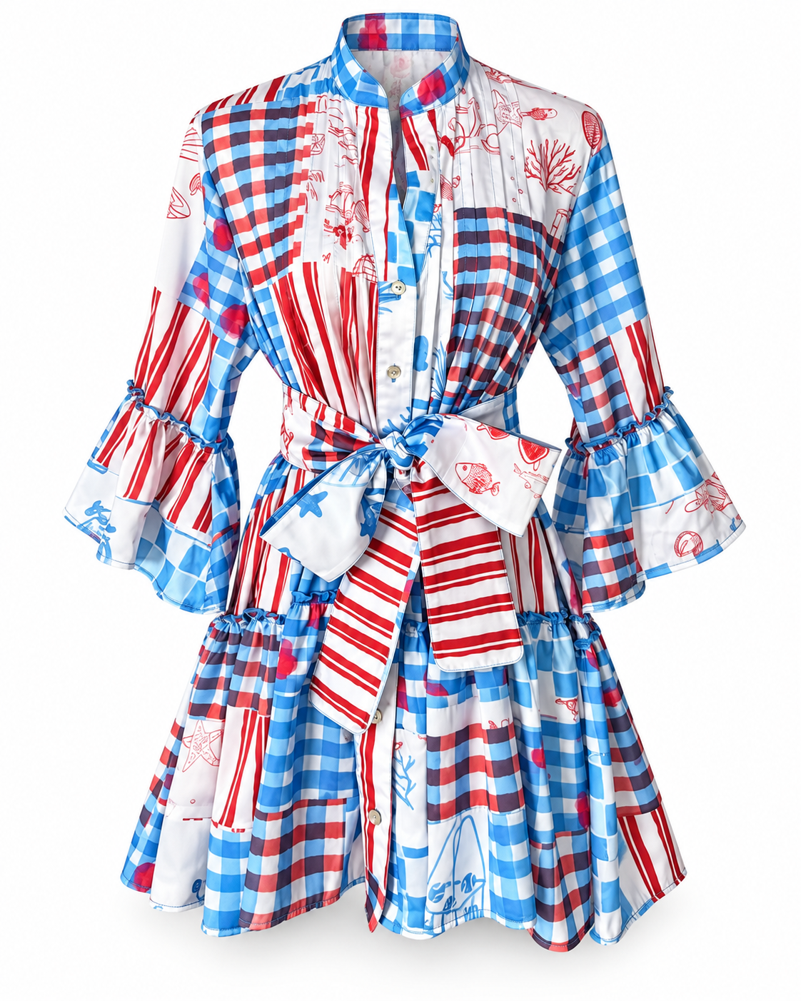 Vestido Collage Bleu