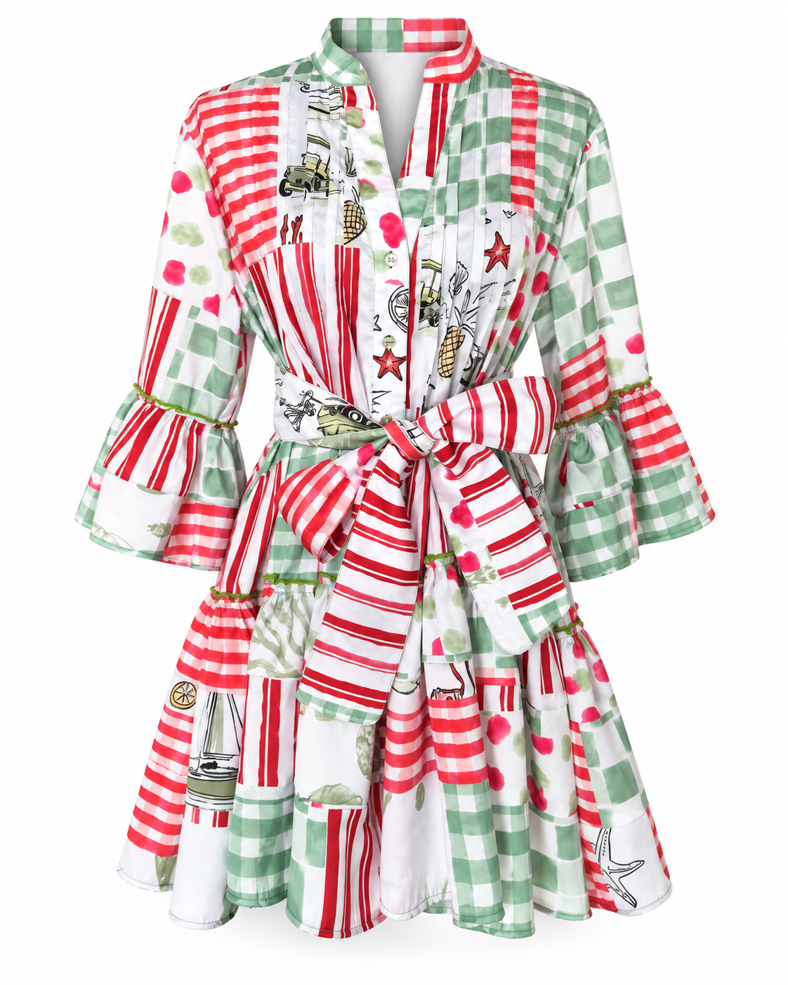 Vestido Collage Vert
