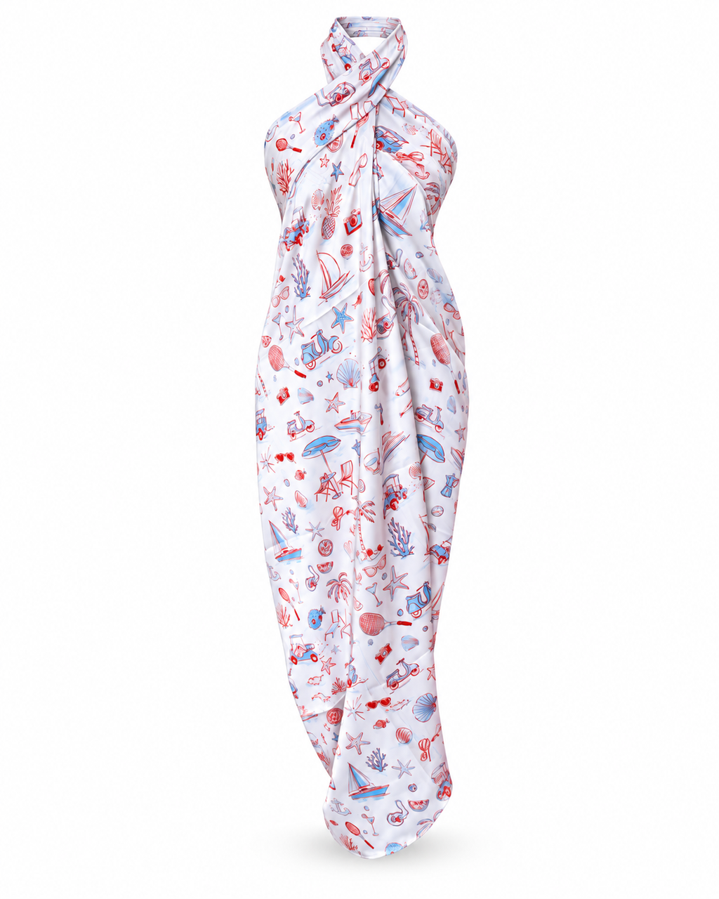 Pareo Rose Bleu